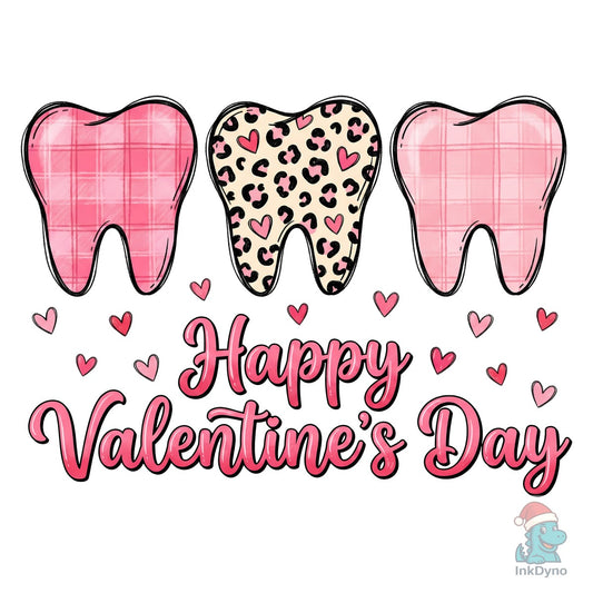 Happy Valentine's Day Teeth Sublimation - DTF Transfer