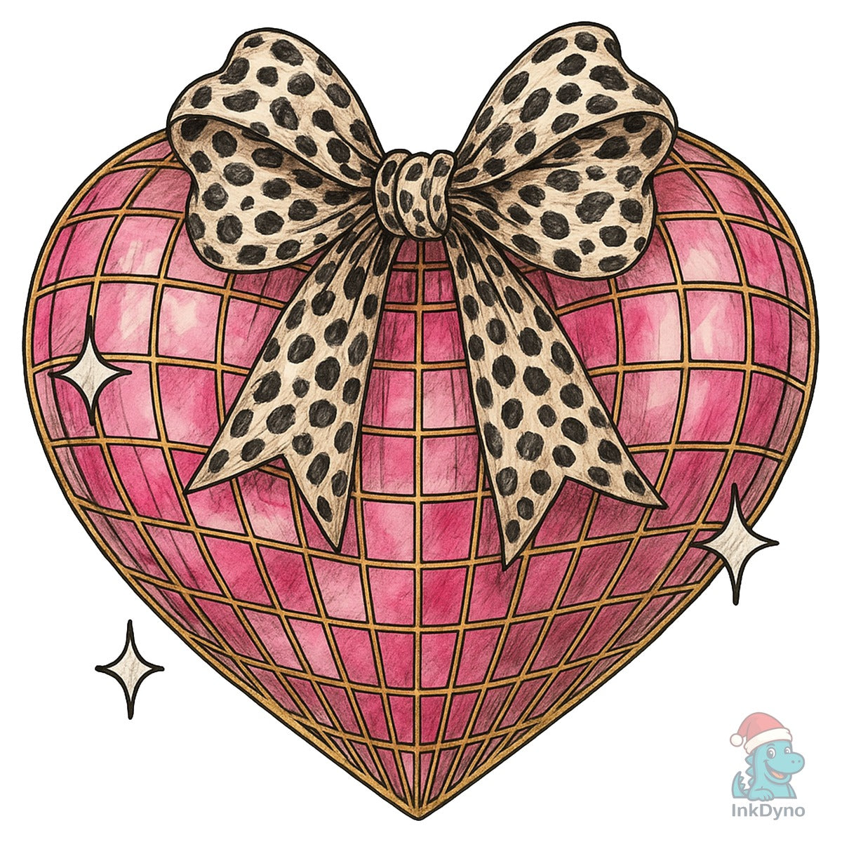 Leopard Heart Bow Coquette