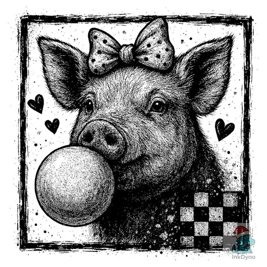 Pig Valentine's Day Valentine - DTF Transfer