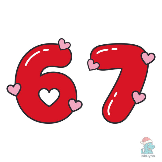 Valentine Six Seven Romantic Numbers - DTF Transfer
