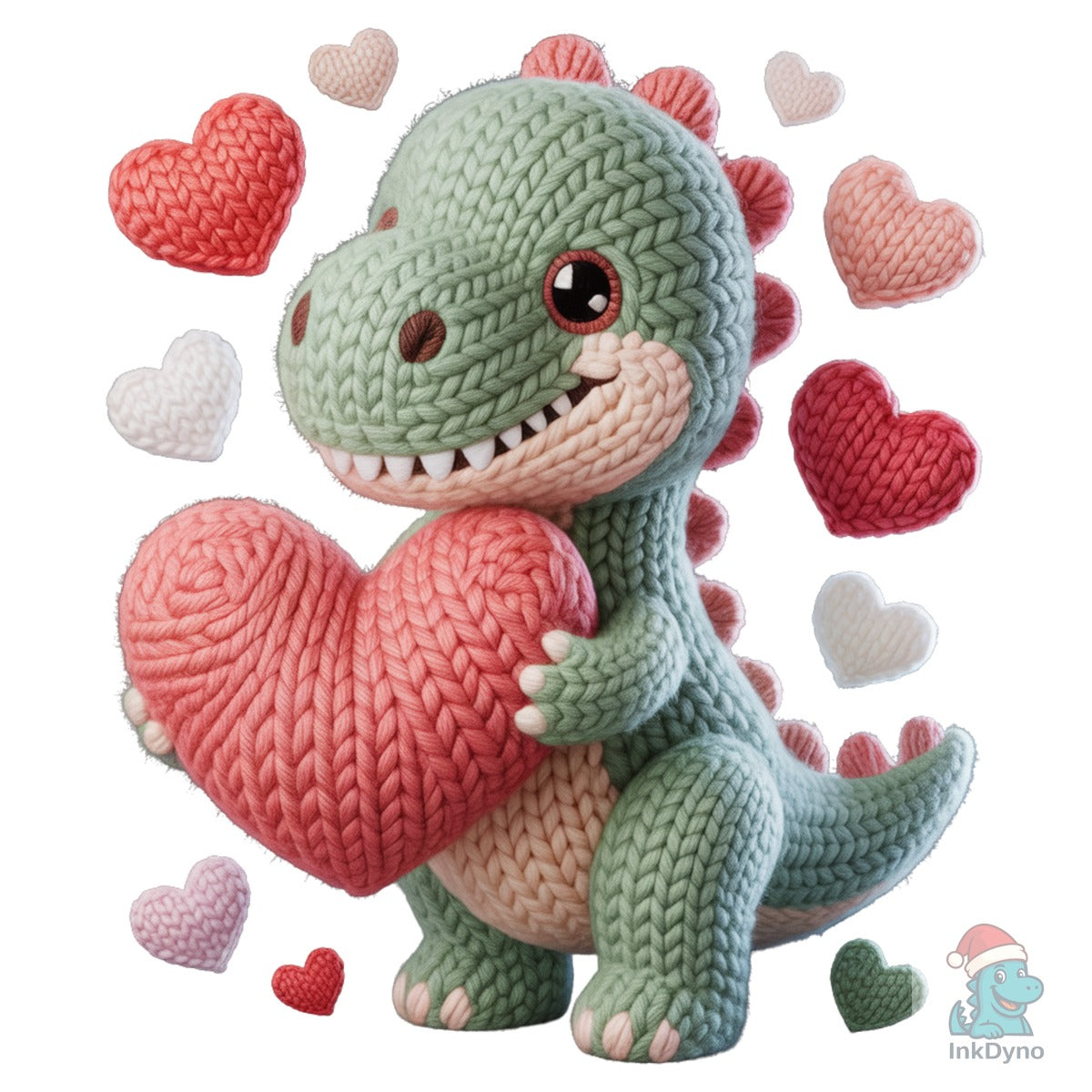 Cute Crochet Dinosaur Valentine