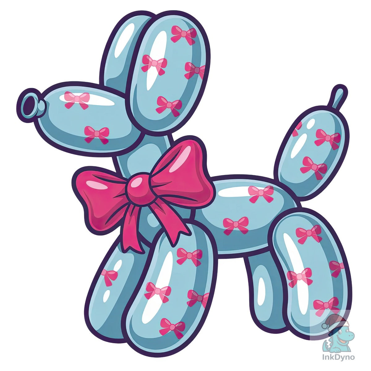 Pink Bow Balloon Dog