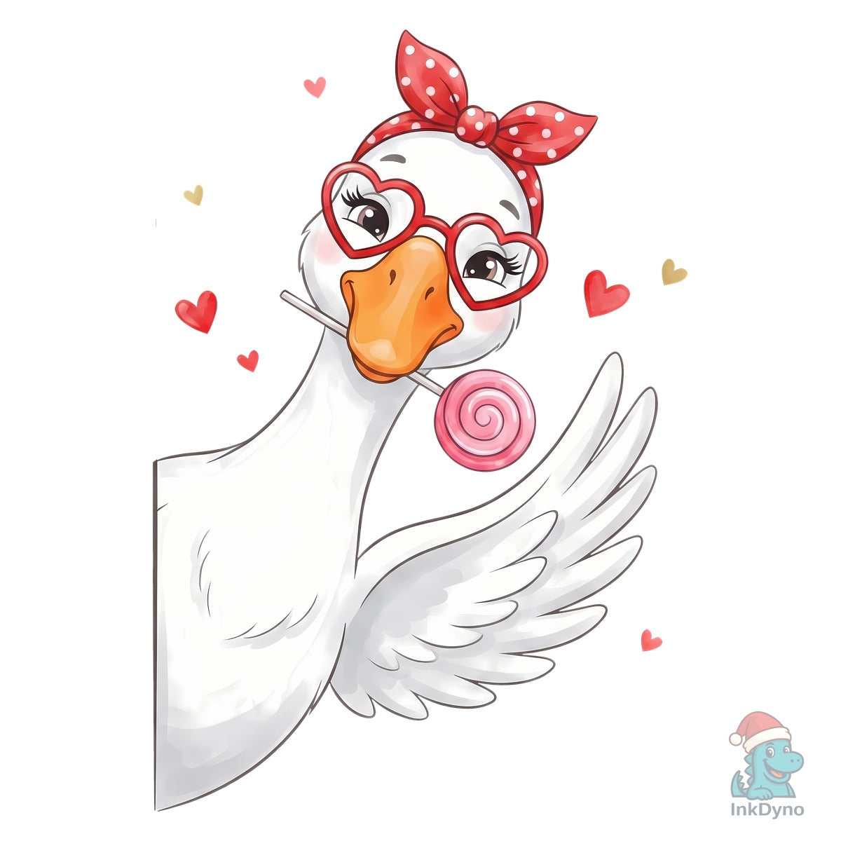 Cute Goose Valentine's Day Sublimation
