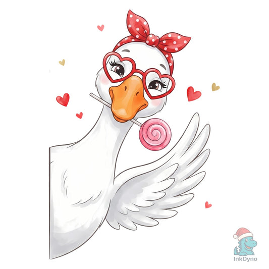 Cute Goose Valentine's Day Sublimation - DTF Transfer
