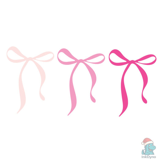 Cute Pink Bows Coquette Bow Design - DTF Transfer