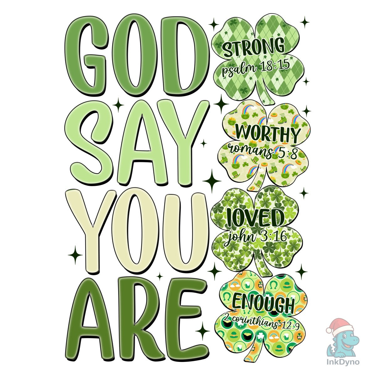 God Says You Are Christian Shamrock