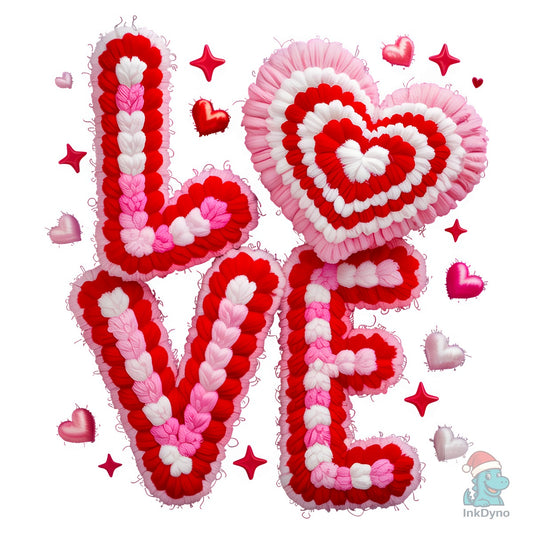 Love Faux Yarn Valentine - DTF Transfer