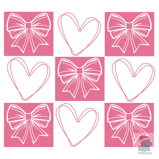 Retro Checkered Valentine's Day - DTF Transfer