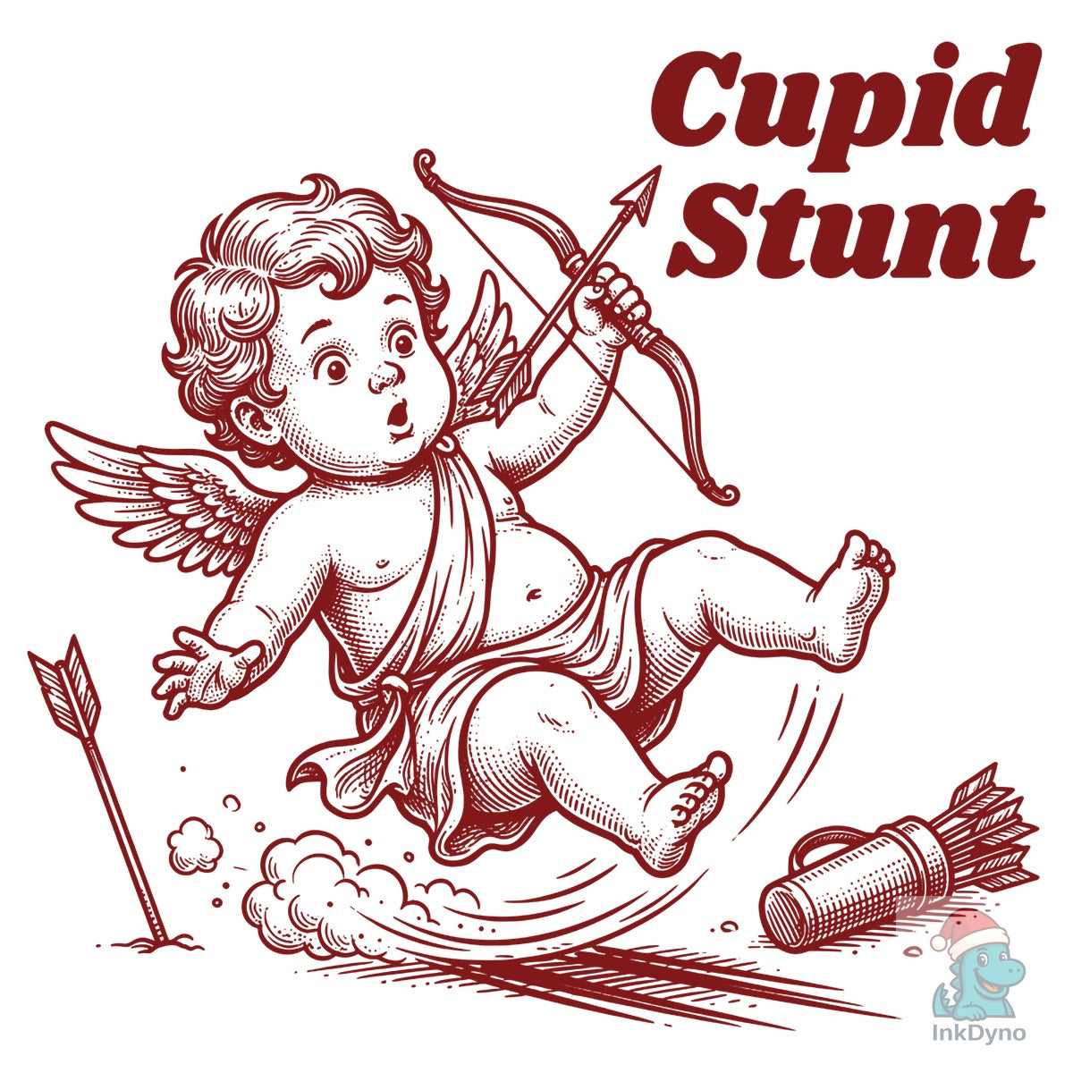 Fallen Cupid Stunt Funny Valentine