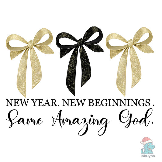 New Years Christian Design Coquette - DTF Transfer