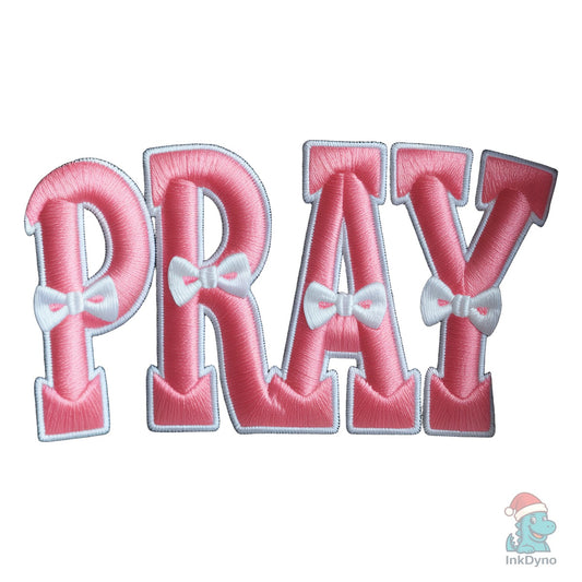 Pray Jesus Pink Latch Hook Yarn Crochet - DTF Transfer