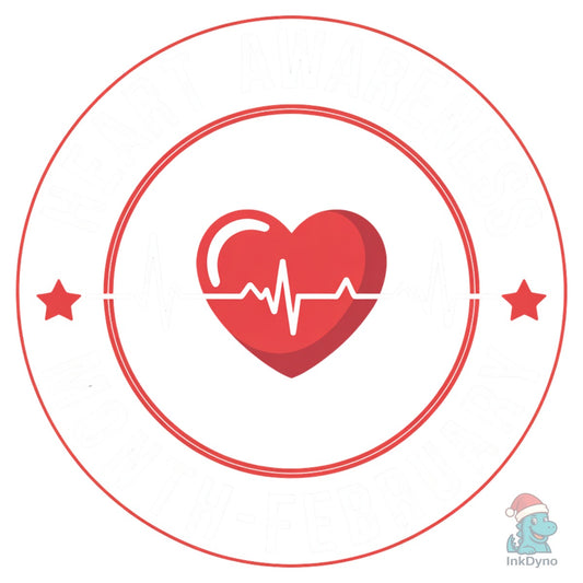 Heart Awareness Heart Health - DTF Transfer