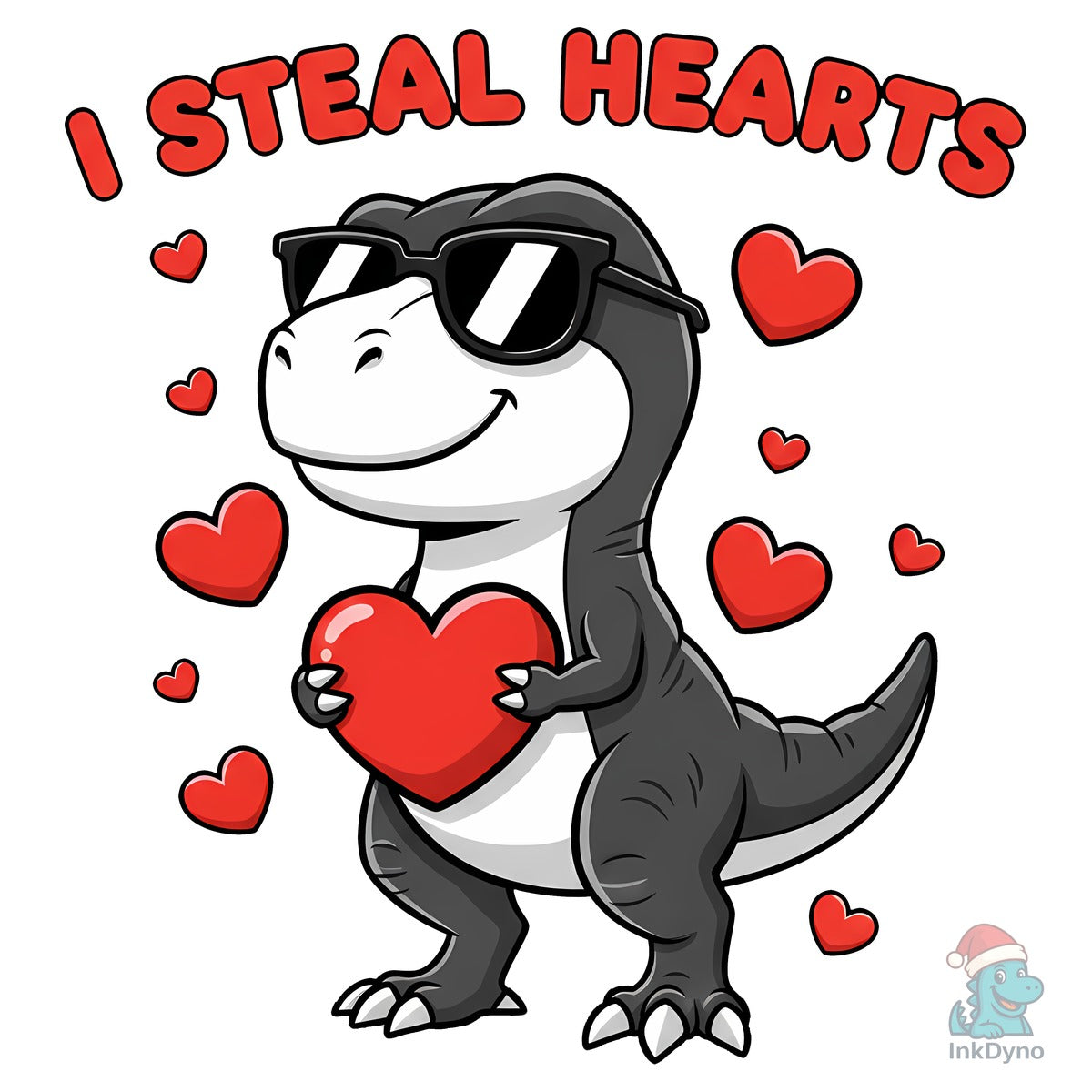 Funny Valentine Dinosaur Heart