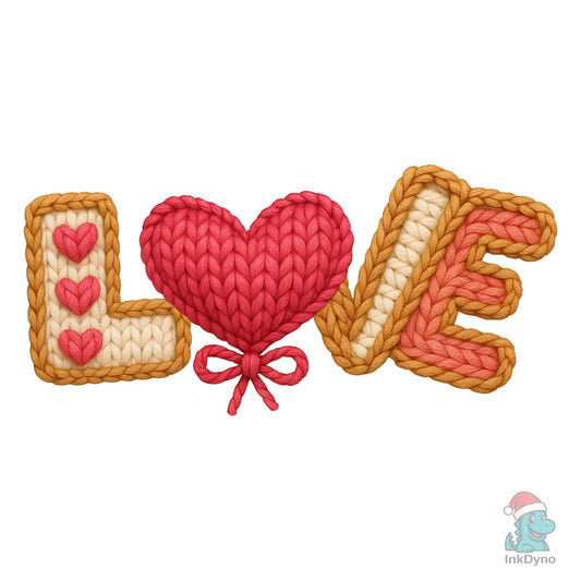 Latch Hook Yarn Love Valentine's Day - DTF Transfer