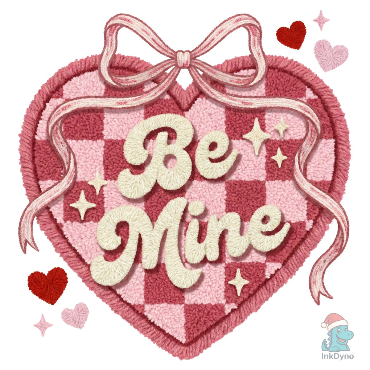 Be Mine Valentine Heart Faux Yarn