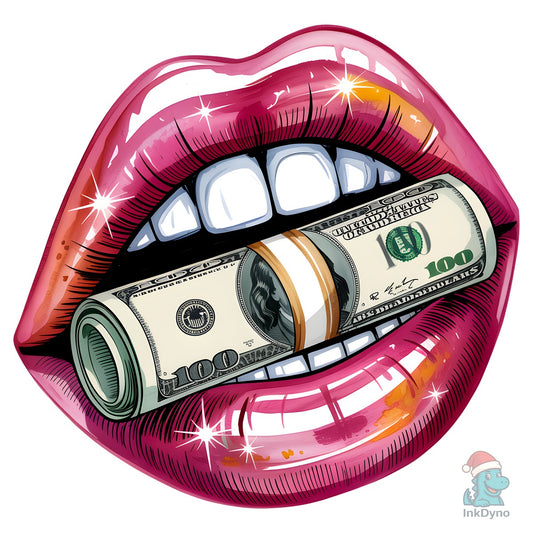 Glam Money Lips Pink Lip - DTF Transfer