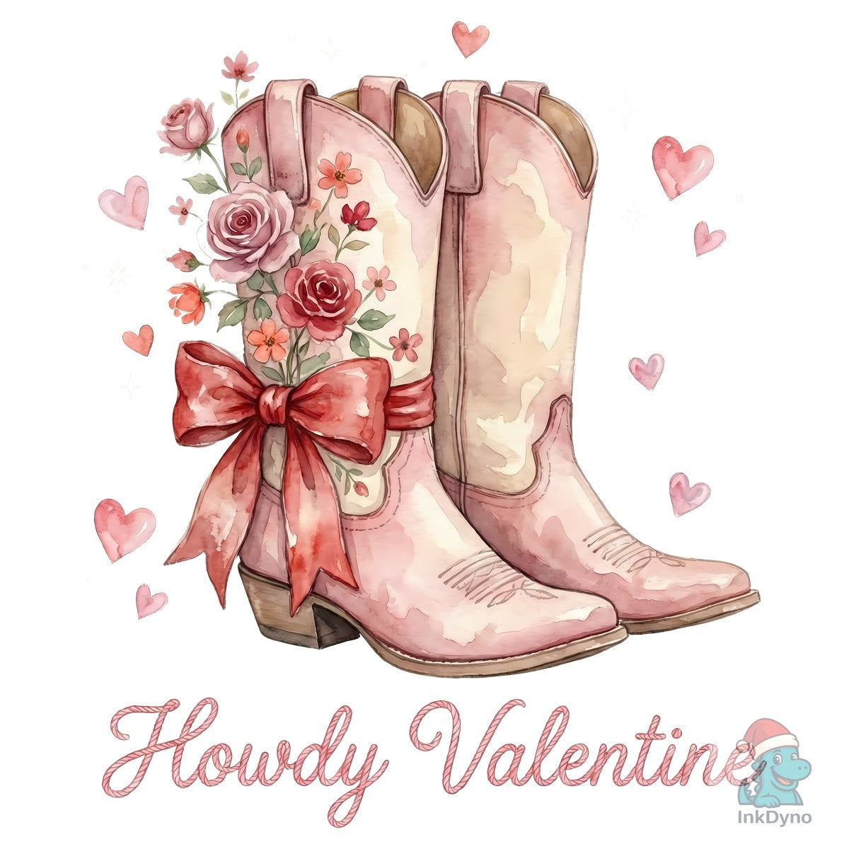 Howdy Valentine's Day Cowboy Boots
