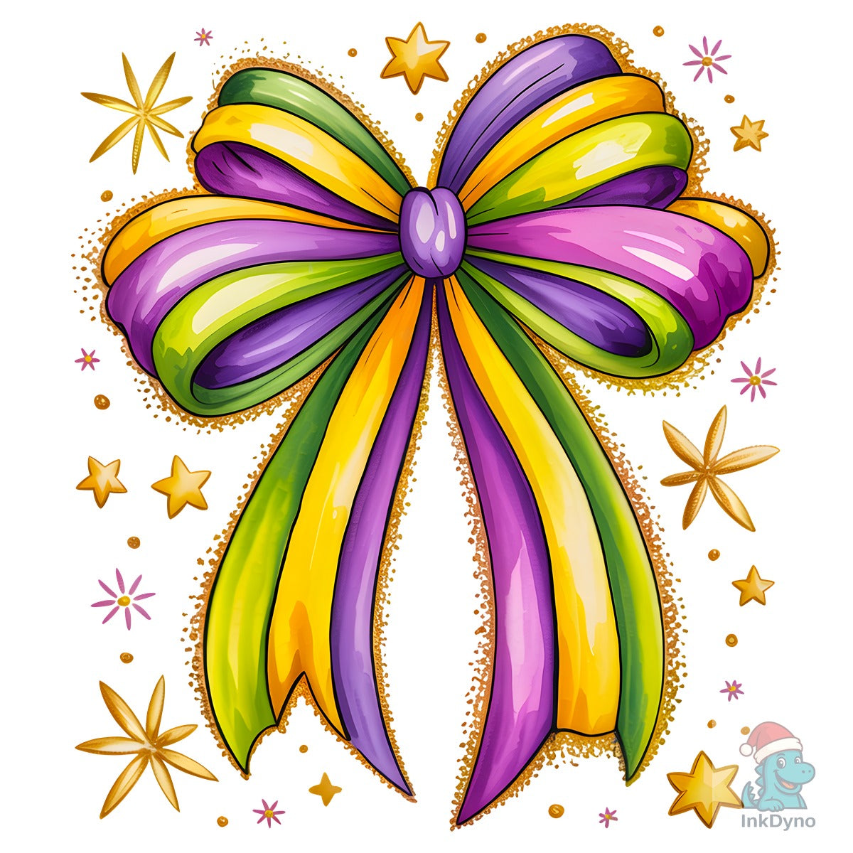 Mardi Gras Coquette Bow Mardi Gras