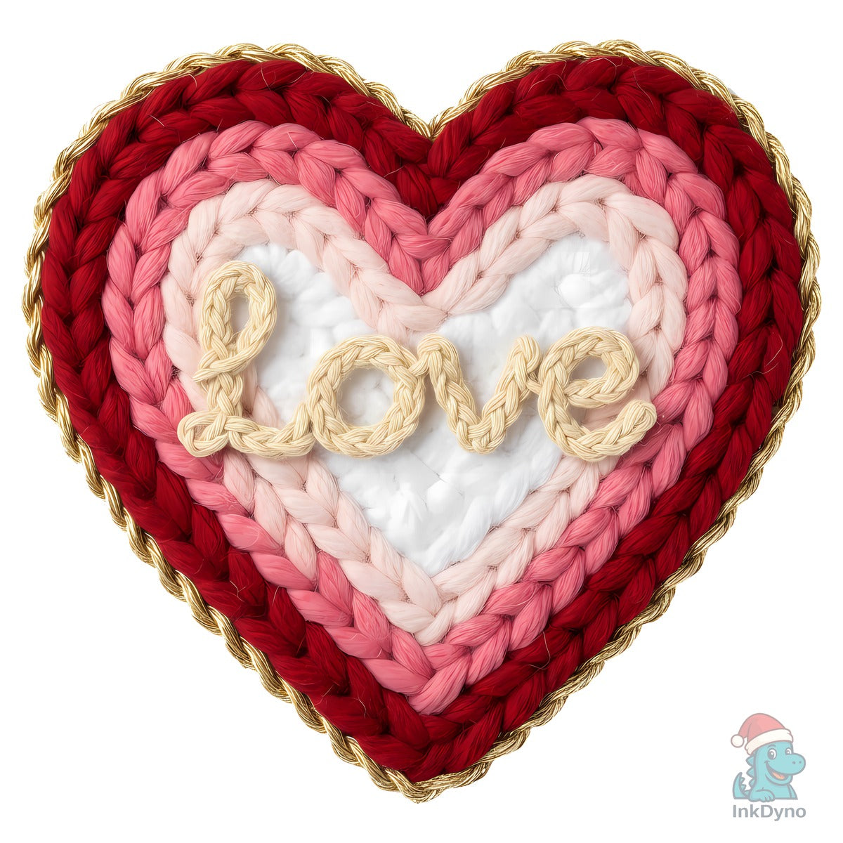 Faux Yarn Heart Valentine's Day