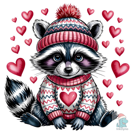 Valentine Raccoon Valentine - DTF Transfer