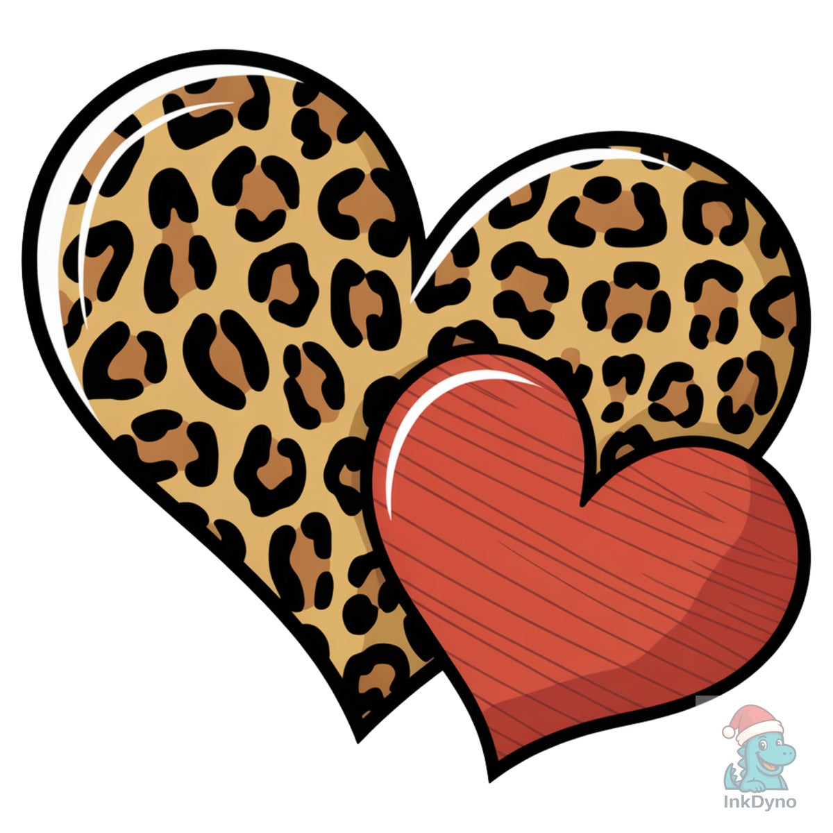 Leopard Print Red Heart