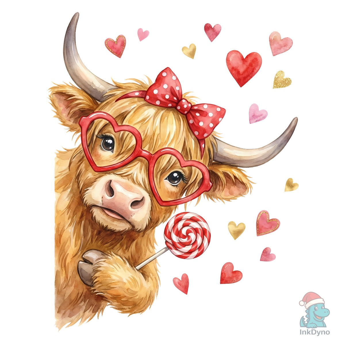 Cute Highland Cow Valentine's Day