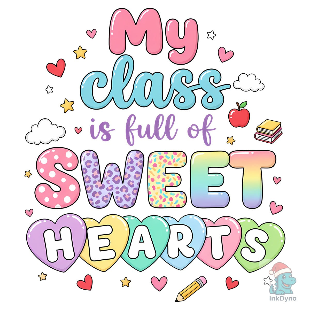 Cute Teacher Valentine Sublimation