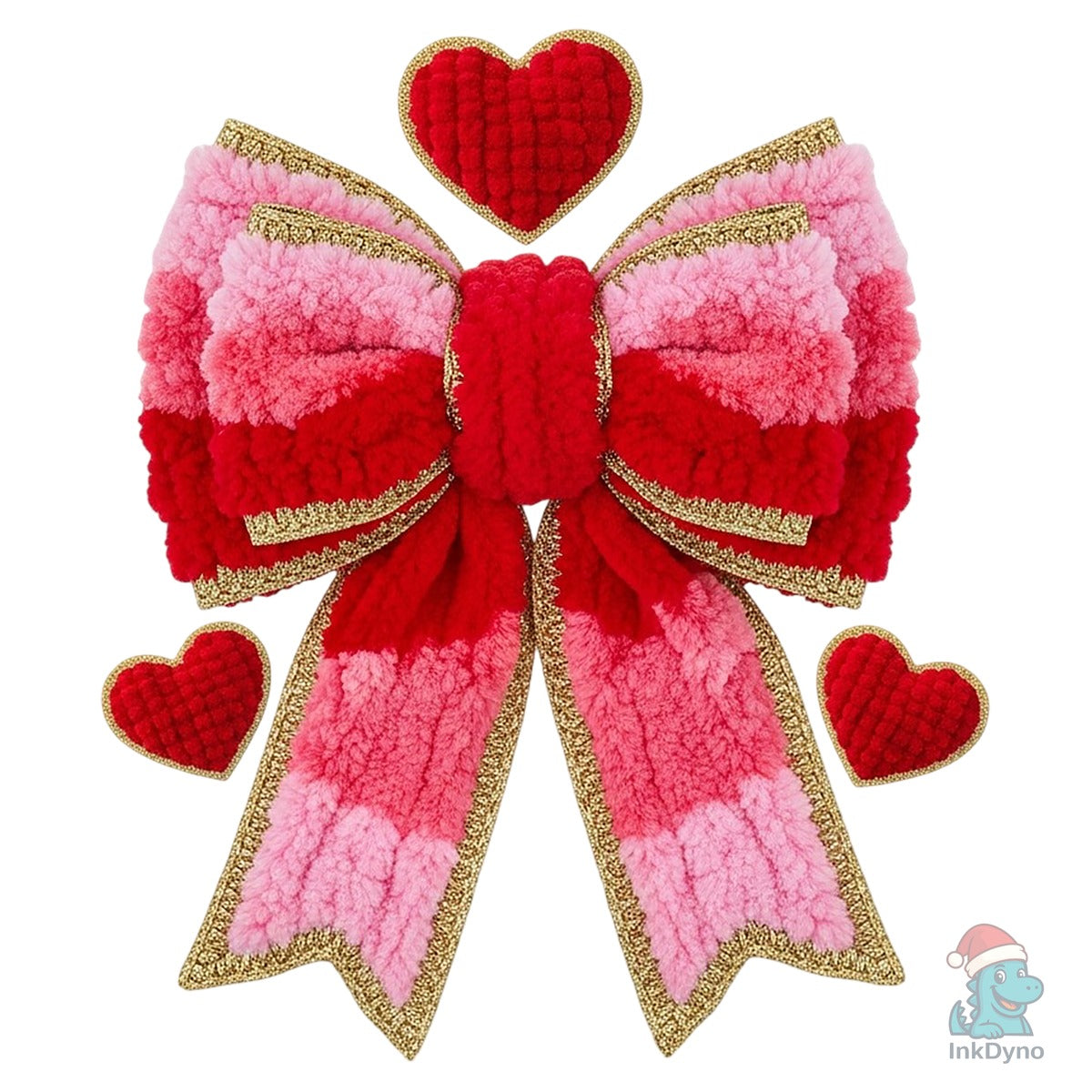 Faux Yarn Valentine's Day Bow