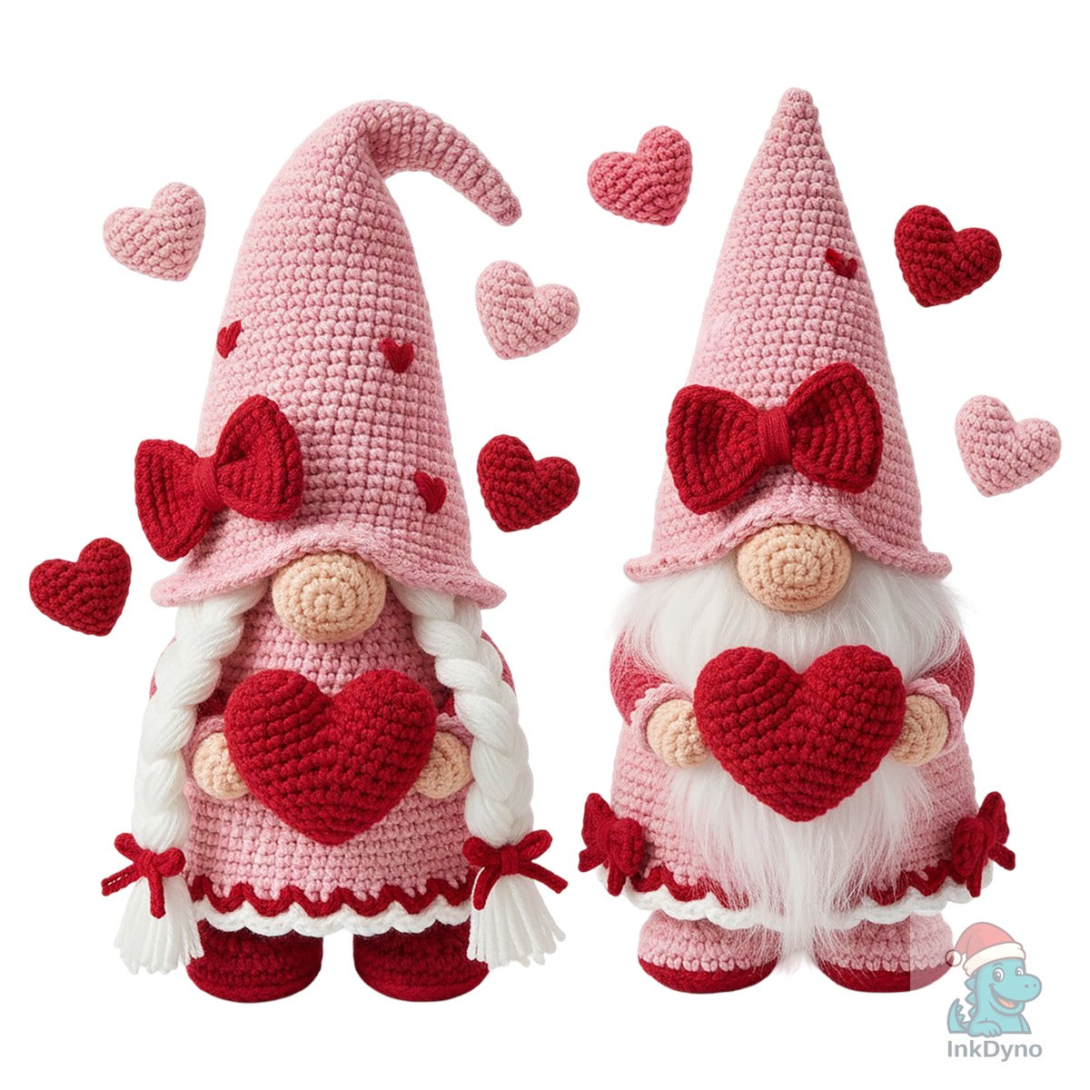 Latch Hook Yarn Valentines Gnomes