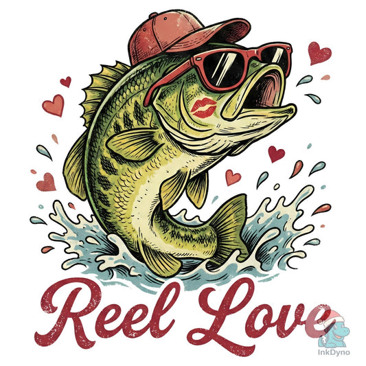 Reel Love Fishing Valentine's Day - DTF Transfer