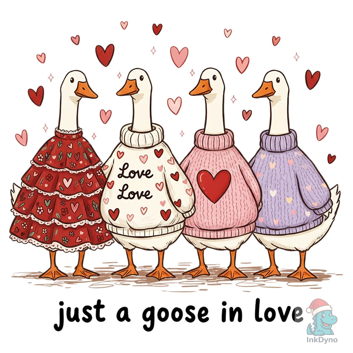 Valentine Goose Valentine