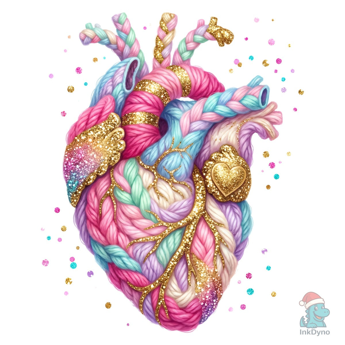 Faux Yarn Anatomical Heart Valentine