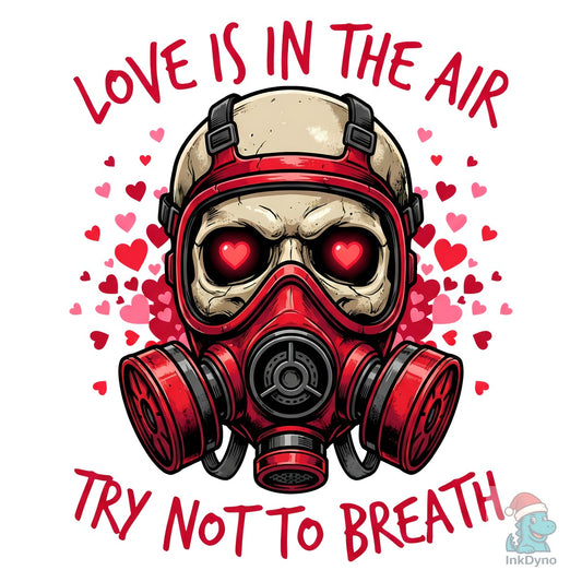 Valentine Gas Mask Skull - DTF Transfer