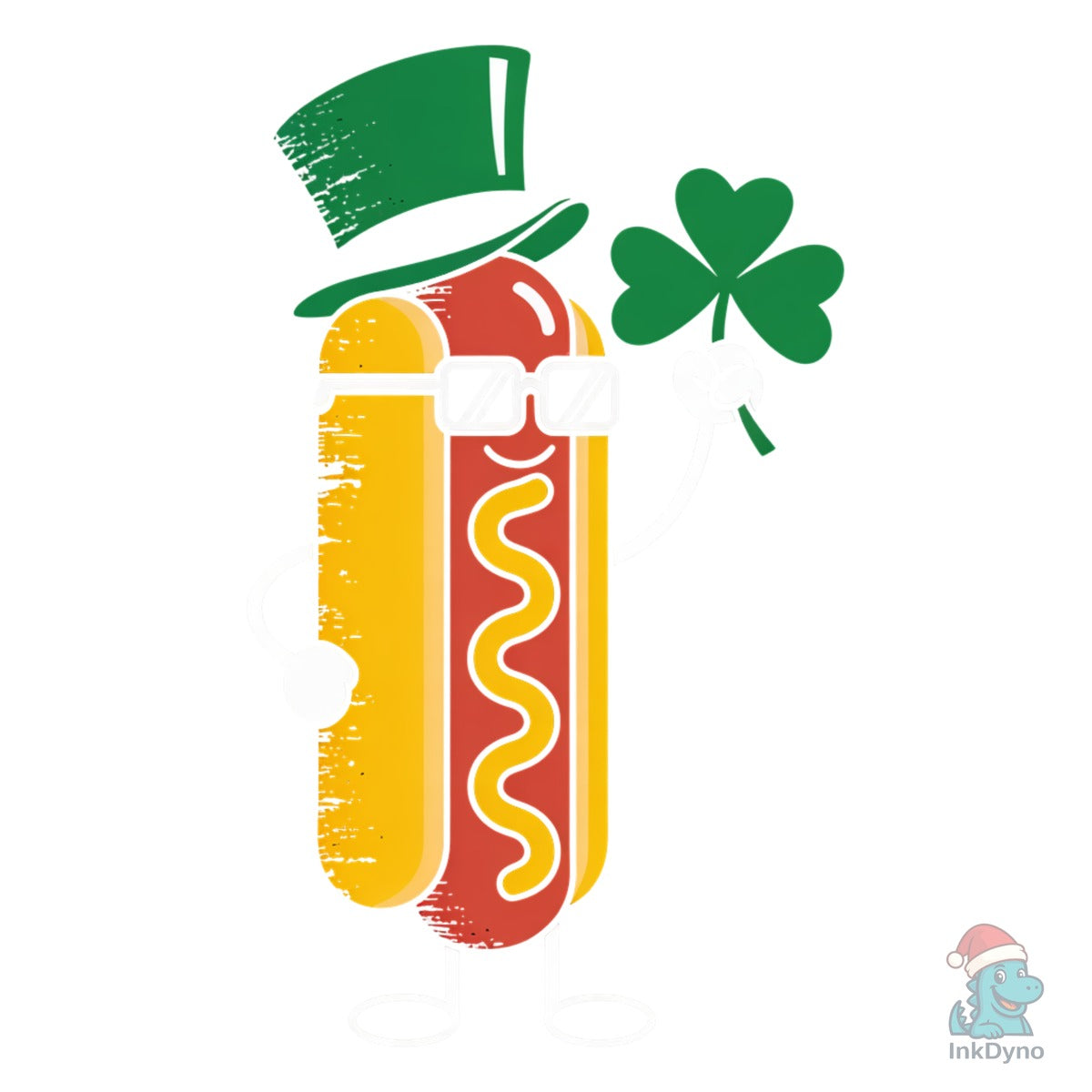 Funny St. Patrick's Day Hot Dog