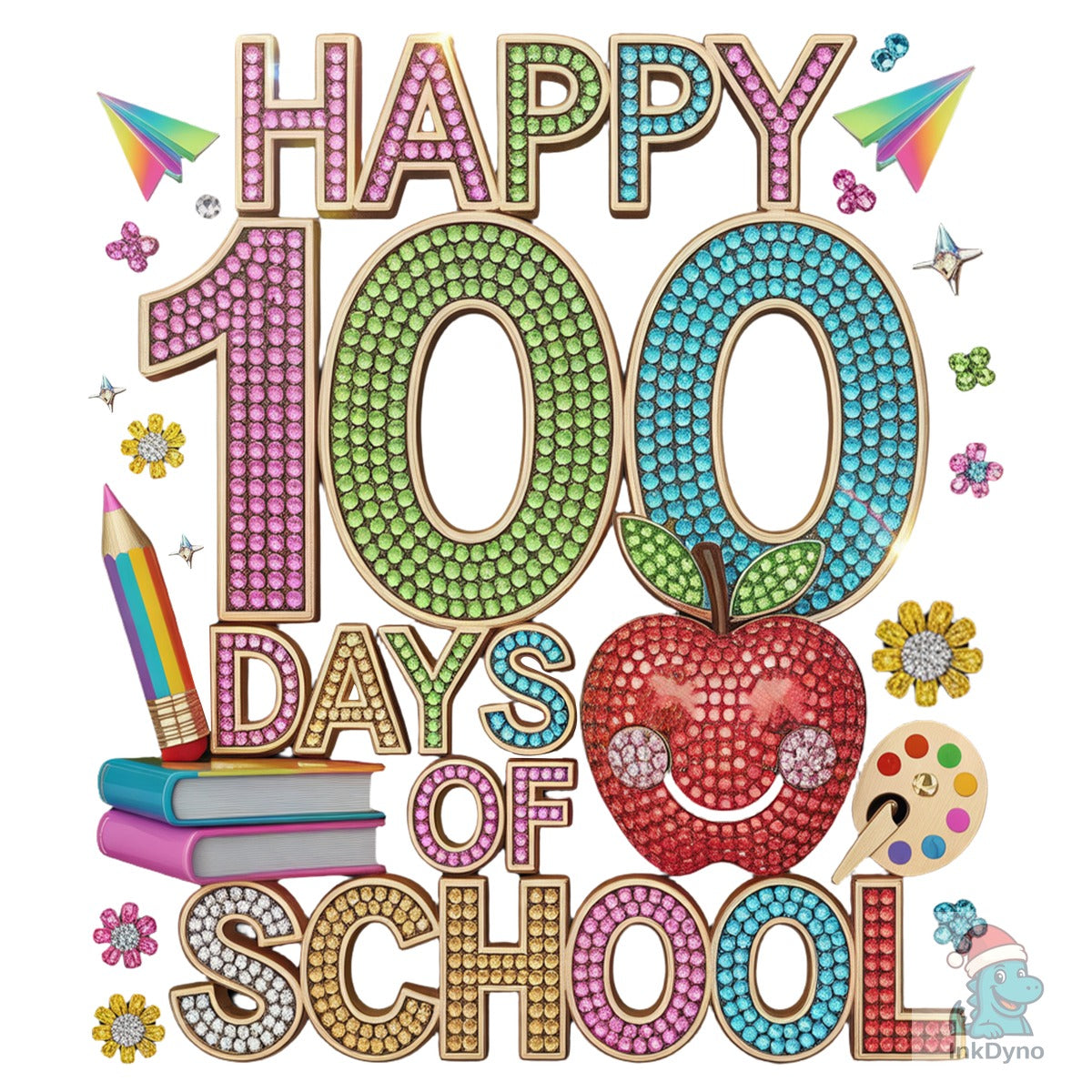100 Days of School Rhinestones Shirt