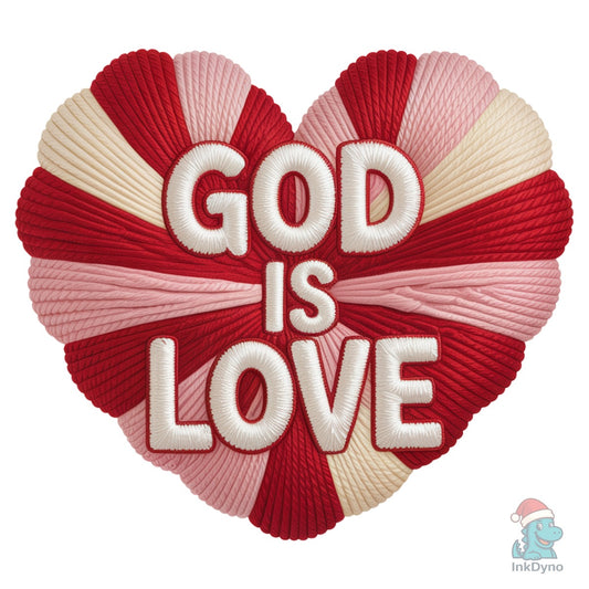 Faux Yarn Christian Valentine Quotes - DTF Transfer