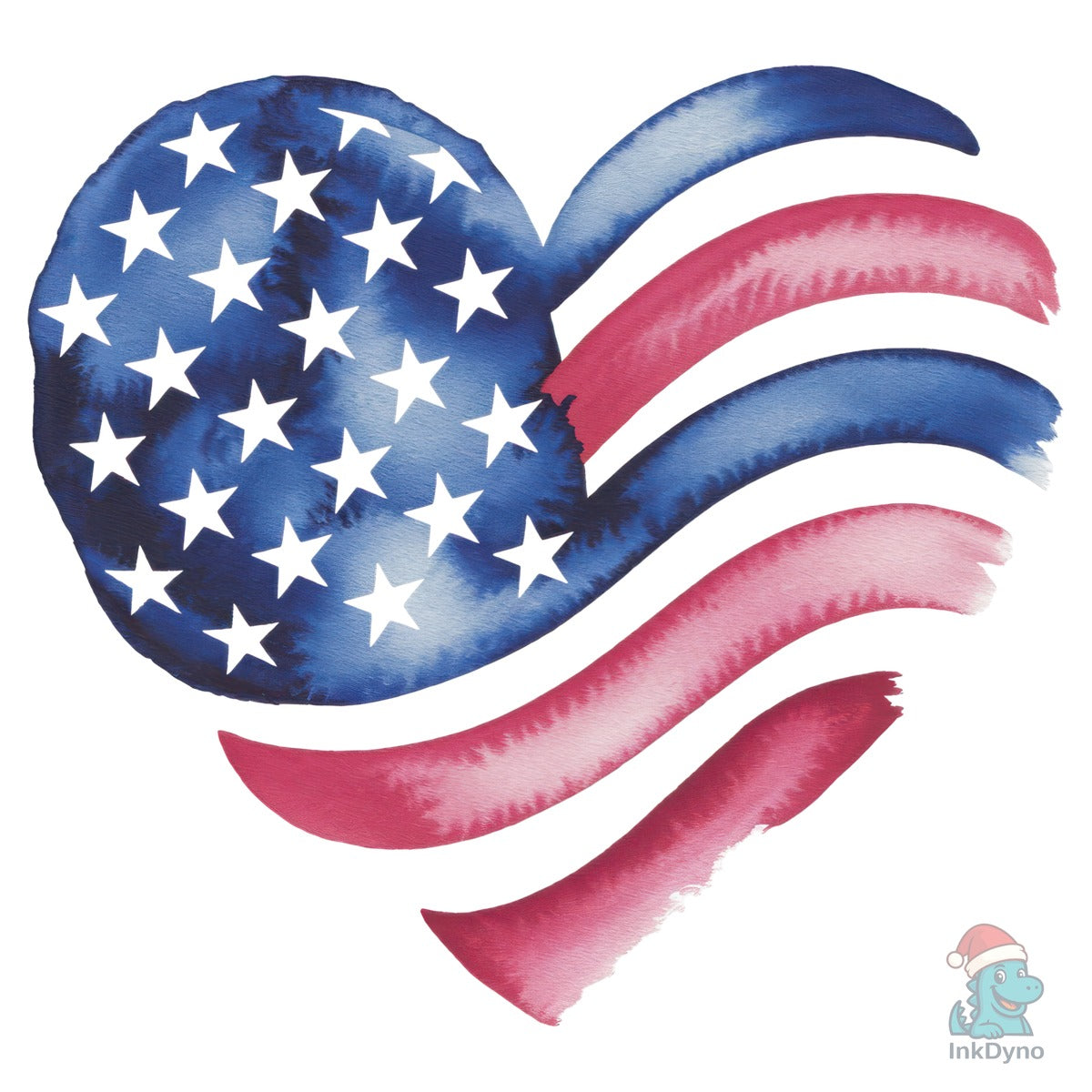 American Flag Heart 4th of July