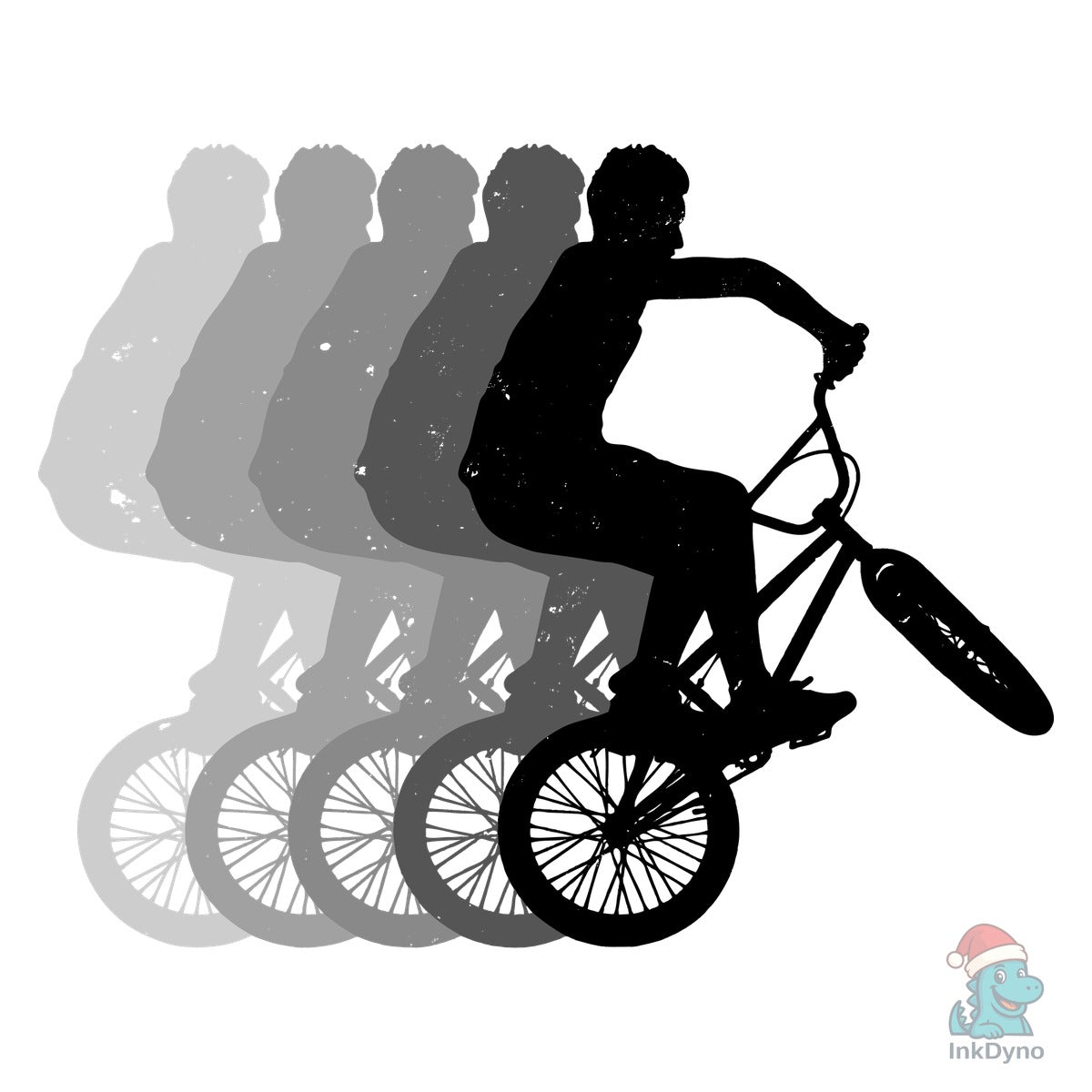 Retro 1980s Bmx Bike Rider