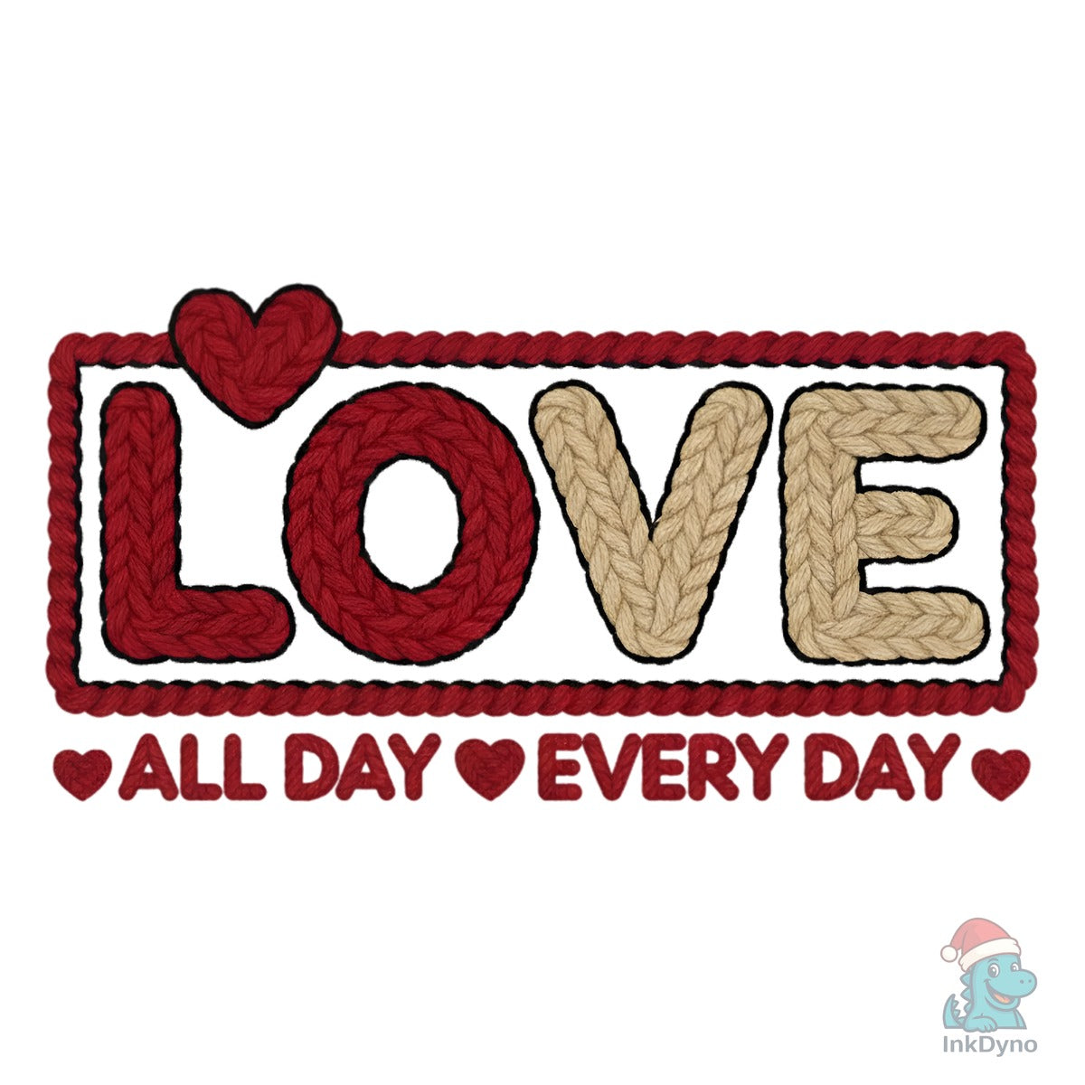 Faux Yarn Chunky LOVE Valentine