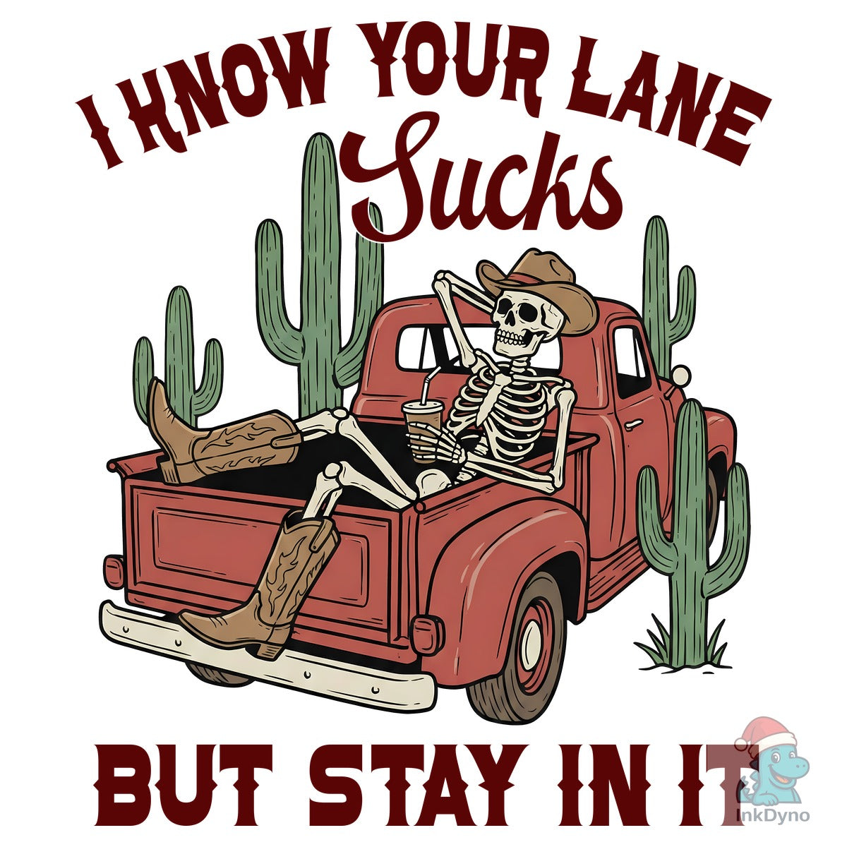 Funny Skeleton Cowboy Design
