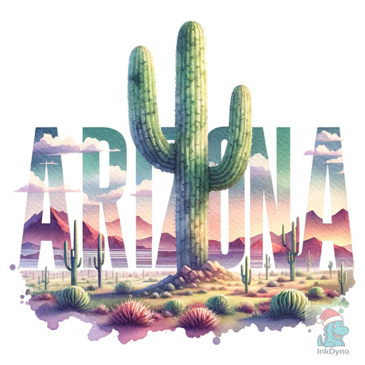 Arizona Grand Canyon Cactus Desert - DTF Transfer
