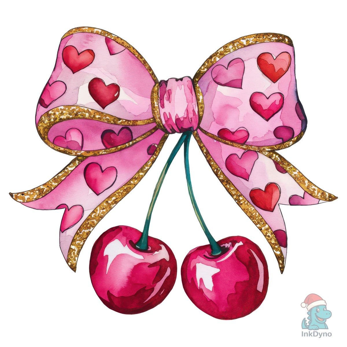 Coquette Heart Bow Cherry