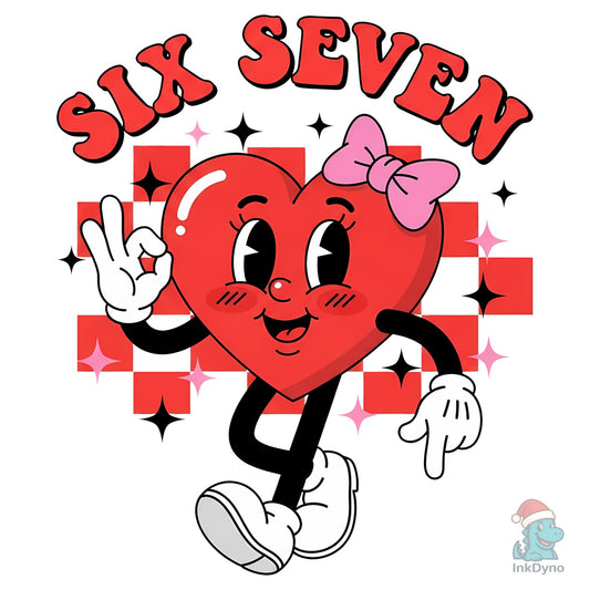 Cute Valentine Six Seven Heart - DTF Transfer