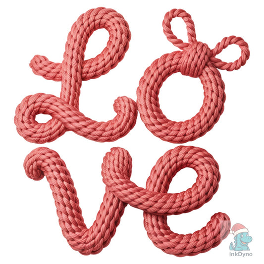 Rope Love Valentine Embroidery - DTF Transfer