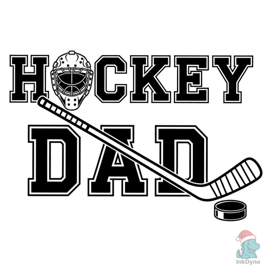 Bold Varsity Hockey Dad Emblem - DTF Transfer