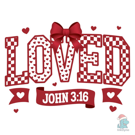 Loved John 316 Retro Valentine - DTF Transfer