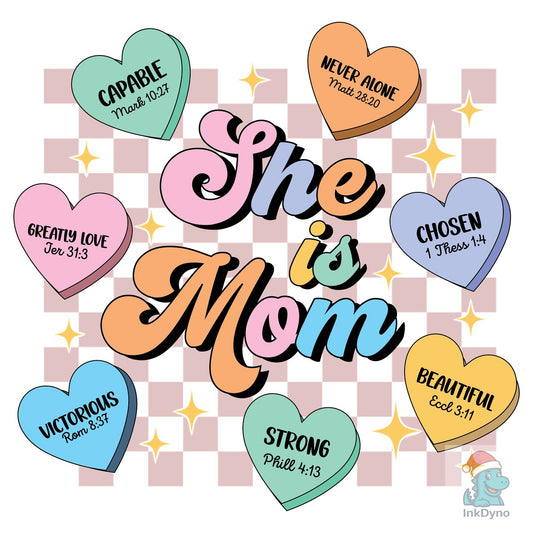 She is Mom Bible Hearts - DTF Transfer
