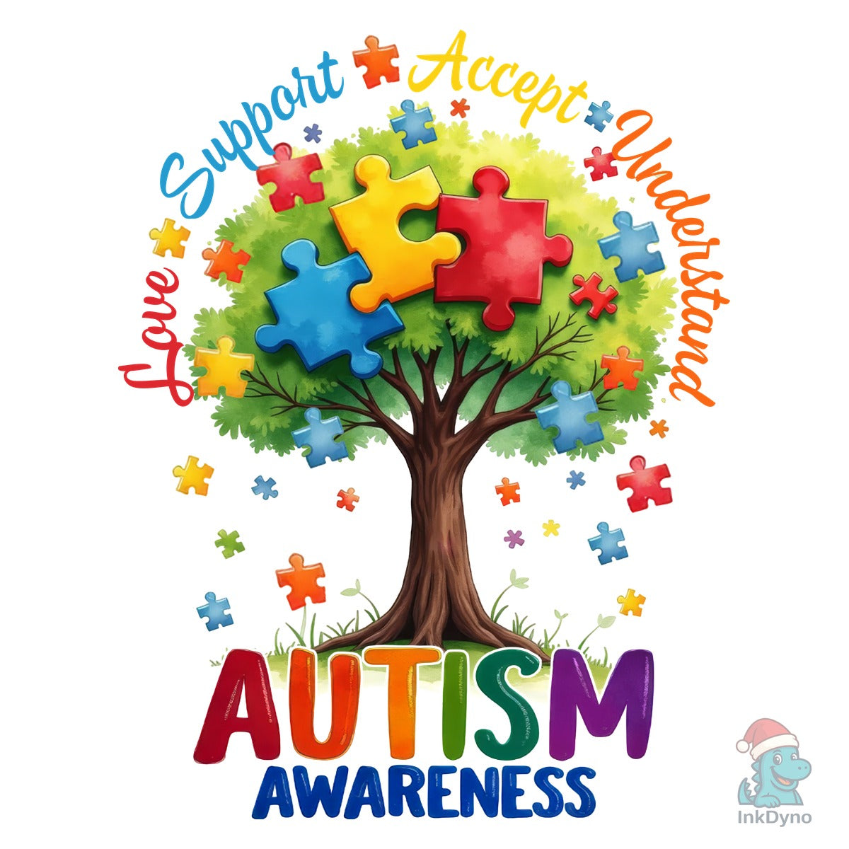 Autism Awareness Love Support Tree