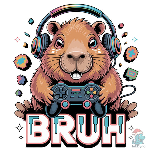 Bruh Capybara Funny Video Games - DTF Transfer