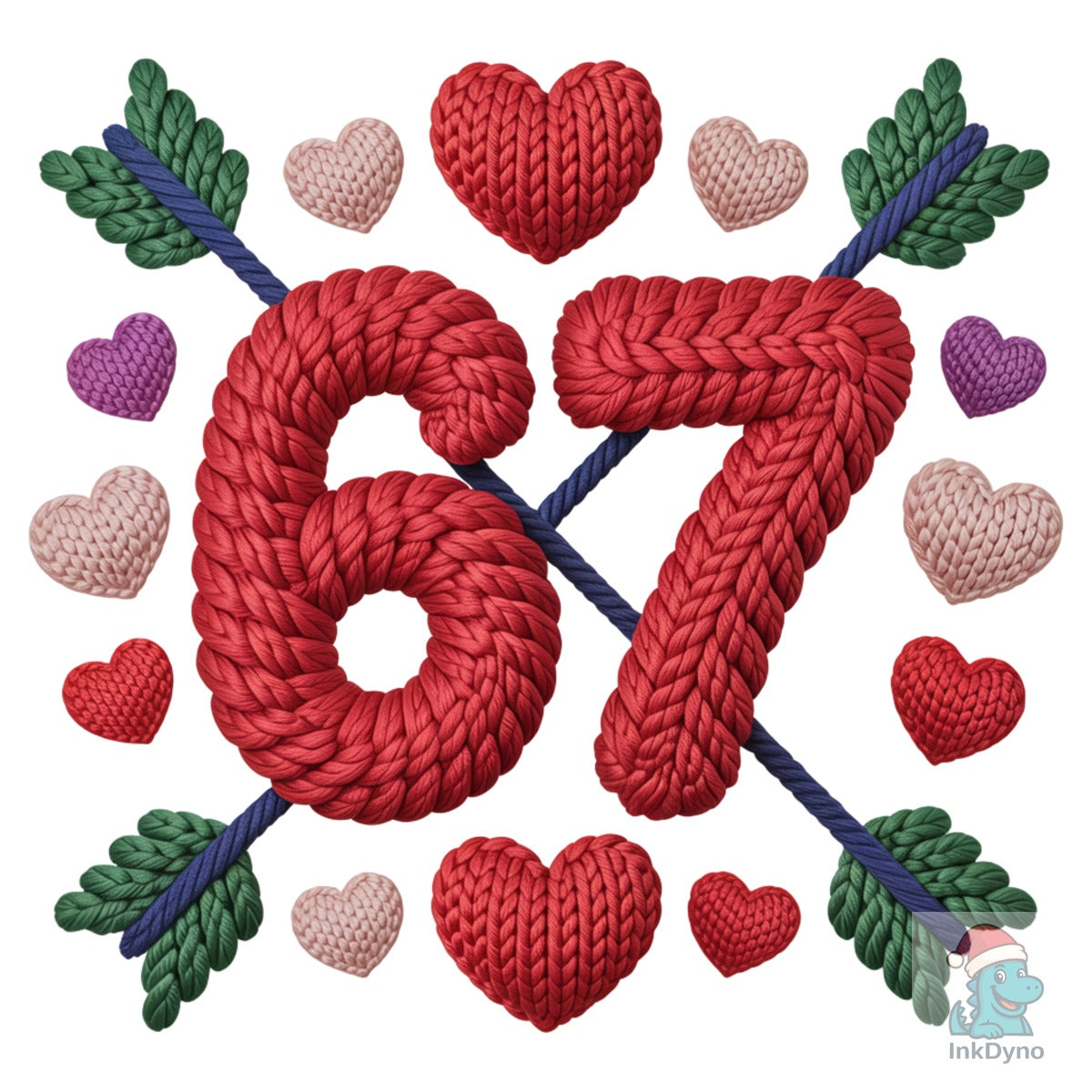 Faux Yarn 67 Valentine Embroidery